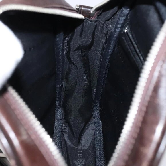 BURBERRY Nova Check Shoulder Bag Canvas Beige Auth KD202 - Picture 11 of 16